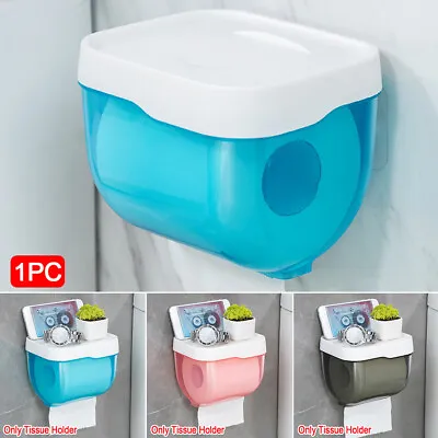 £9.59 • Buy Waterproof Bathroom Wall Mounted Toilet Paper Roll Holder Box Cover