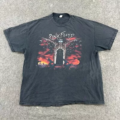 VINTAGE Pink Floyd Shirt Men XL Black Graphic The Wall Distressed Winterland 90s • $74.95