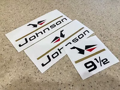 Johnson Sea-Horse 9-1/2 HP Vintage Outboard Motor Vinyl Decal Kit Free Shipping! • $16