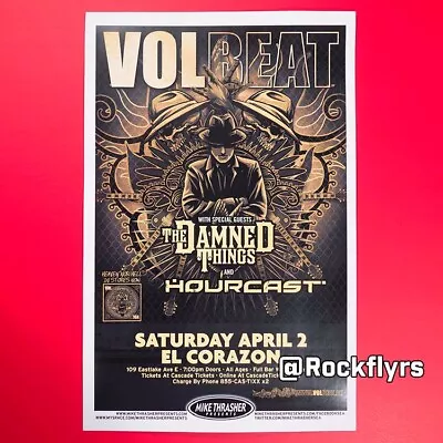 VOLBEAT 2011 Original 11x17 Concert Promo Street Poster. Seattle Washington. • $10