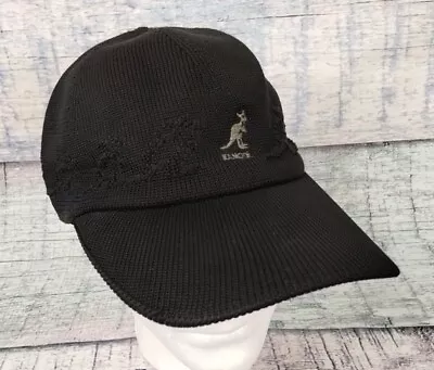 Kangol Tropic Ventroo Spacecap Black Size Large Fitted VTG Hat Cap • $15.99
