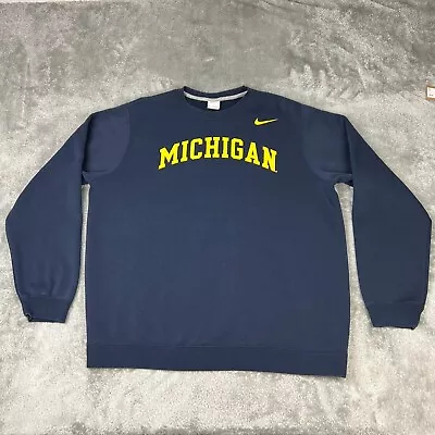 Michigan Wolverines Sweatshirt Mens Extra Large Blue Pullover • $21.97