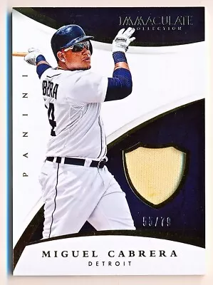 2015 Immaculate Miguel Cabrera Swatches Jersey SP #1 (55/79) • $14.95