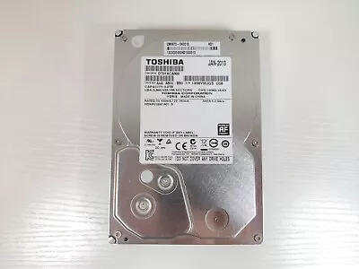 Toshiba 3tb 3.5'' 7200rpm Internal Sata Hard Drive Hdd Dt01aca300 • £30