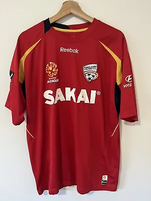 Adelaide United Retro Reebok A-League Home Red Jersey Size Large Free Postage • $89.99