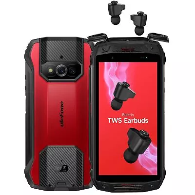 Ulefone Armor 15 Rugged Android Mobile Phone: Built-in TWS Earbuds: 6Gb + 128Gb • $464.97