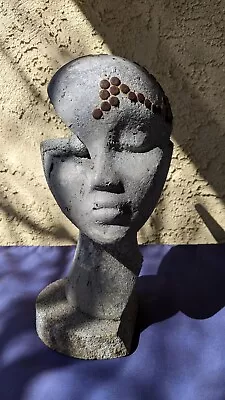 Unusual Contemporary Modern Abstract Casting Of Woman Bust Head Sculpture • $850