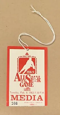 1982 NHL All Star Game Media Pass - 2/9/82 Bossy MVP Gretzky First AS Game Goal • $79.95