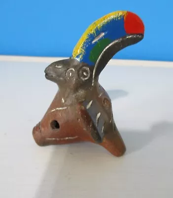 Vintage Mexican Folk Art Pottery Multi Animal Whistle Toucan Rhino & Fox/Boar • $29.99