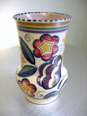 Vintage Art Deco – POOLE POTTERY VASE – Unusual Shape - YW • £17.99