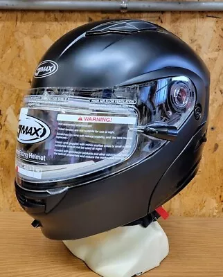 Gmax MD-01S Modular Snowmobile Helmet Heated Shield Black XL • $255.99