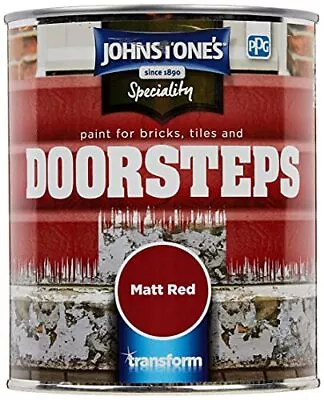 Johnstone's Paint For Bricks Tiles And Doorsteps | Matt Red | 750ml • £14.99