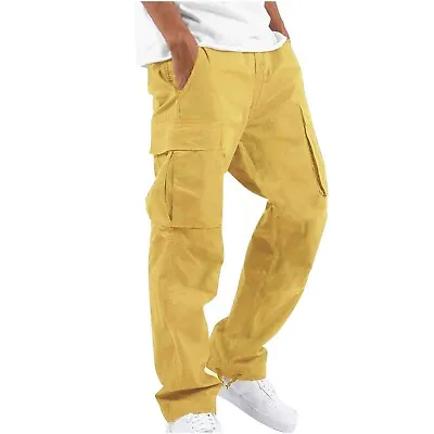 Mens Casual Joggers Pants Sweatpants Cargo Combat Loose Active Sports Trousers • $19.99