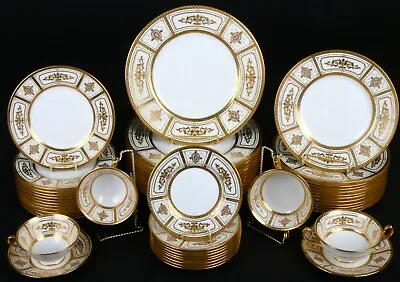 Service For 12 Of Minton For Tiffany Neoclassical Style 22-karat Gilded Plates • $30000