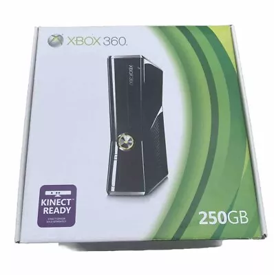 Xbox 360 S Slim Bundle Console 250GB OEM Controller Power HDMI TESTED In Box • $149.99
