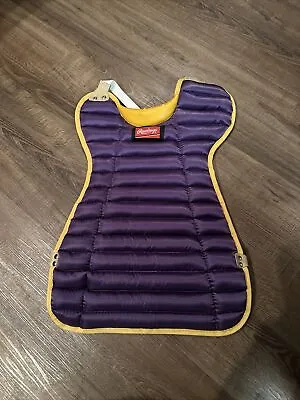 Vintage Rawlings Padded Baseball Catcher's Chest Protector PROS Purple/Gold New • $125