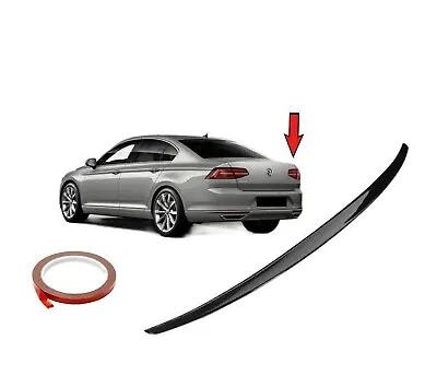 Spoiler Lip For VW Passat B8 Glossy Black Rear Trunk Wing Lid Performance • $63.99