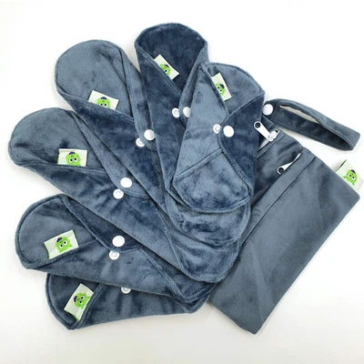£32.47 • Buy Cloth Menstrual/ Maternity Pads Bamboo Charcoal  Trial Pack - Grey