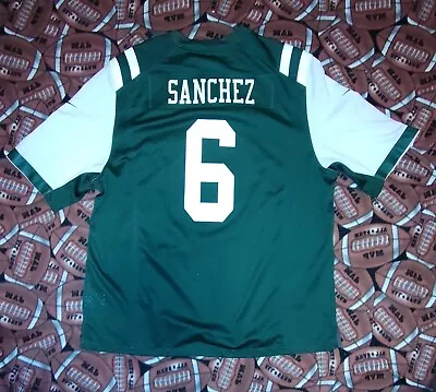 New York Jets #6 Mark Sanchez Nike On Field Jersey Green NFL Football Size XL  • $24.99