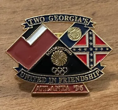Two Georgias Republic Of Georgia Flags Friendship NOC Olympic Pin • $5