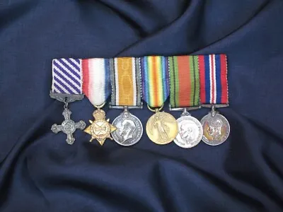 £295 • Buy A Very Fine Miniature Grouping Of WWI And WWII Medals Including DFC -RAF