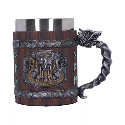 Medieval Norseman Tankard Nemesis Now Viking Berserker Longship Beer Mug • $43.50