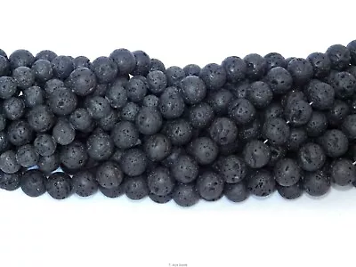 12mm Lava Rock Stone Round Beads For Jewellery Making • £5.39