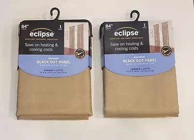 Eclipse Light Blocking Curtain Panels Set Of (2) Samara Latte 42  X 84  • $44.50