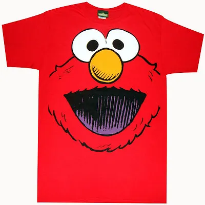 Official Elmo Smile Face Sesame Street T-shirt - Cookie Mionster Ernie Oscar Tee • $18.99