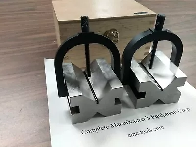 $69 • Buy 1-1/2  V Openning  Precise V-BLOCK PAIR W. CLAMPS 1-3/4x2-1/2x2-3/4 #H6010E-new