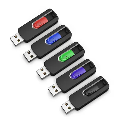 Lot 1/5x USB 2.0 Flash Drive Retractable USB Memory Stick Thumb Drive Multicolor • $26.99