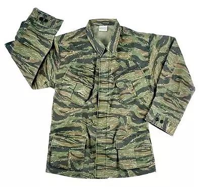 VIETNAM STYLE BDU Shirt Tiger Stripes PREWASH 100% Cotton XSSMLXL2X3X • $54.99