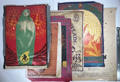 $30 • Buy 60s Concert Poster Lot The Doors Jefferson Airplane Super Fly Summer Of Love