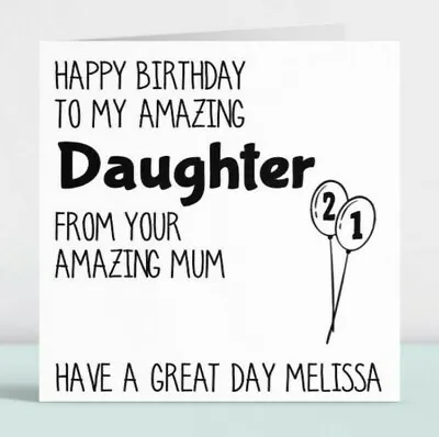 Personalised Funny Happy Birthday Card Gift For Her To My Amazing Daughter 168 • £3.49