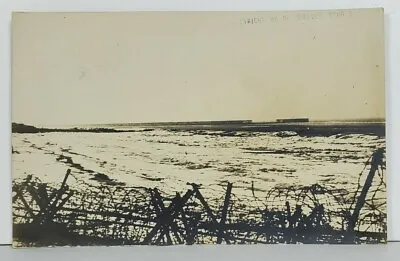 Rppc WW1 Era Military Barbed Wire Beach Real Photo At Bruges Belgium Postcard O1 • $19.95