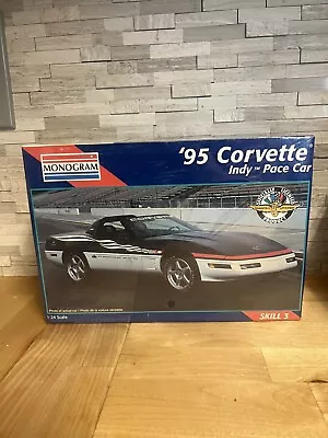 Monogram 1995 Indy 500 Pace Car Chevy Corvette 1:24 Model Kit #2467 - SEALED BOX • $27.99