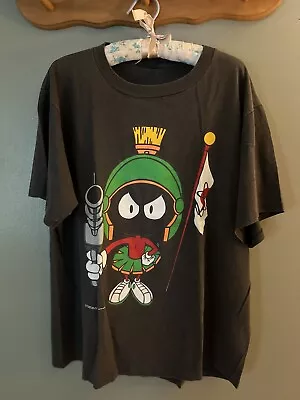 VTG Marvin The Martian Shirt XL Gray Warner Bros 1990 Loony Tunes. Spotless! • $45