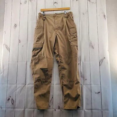 5.11 Tactical Pants Mens Cargo Straight Leg Zip Front RipStop Brown • $17.49