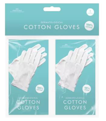 £2.10 • Buy 2 Pack Dermatological White Cotton Gloves ,Help Moisturise Protect Damaged Skin,