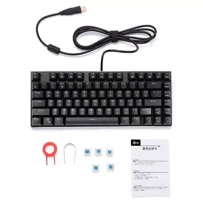 Mechanical Russian Keyboard 81 Keys Office Computer Keyboard Rainbow LED Backlit • $105.24