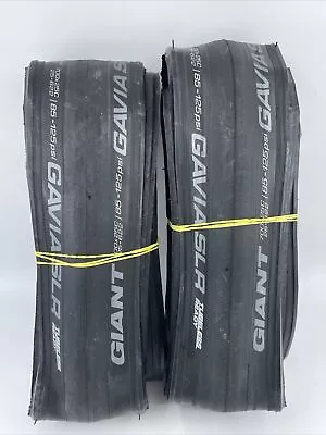 TWO Giant GAVIA SLR 700cc X 25c Folding Tubeless Tires NEW BIKE TAKE-OFF • $59.99