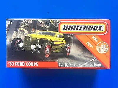 2020 Matchbox Power Grabs YELLOW MOON EYES 1933 FORD COUPE CUSTOM V8 HOT ROD NEW • $18.95