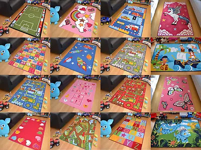 Childrens Rugs Large Girls Boys Bedside Play School Floor Mat Kids Fun Rug Cheap • £16.99