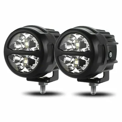 $61.99 • Buy LED Auxiliary Spot Lights Motorcycle Off Road Driving Fog Lamp Universal 2x 40W