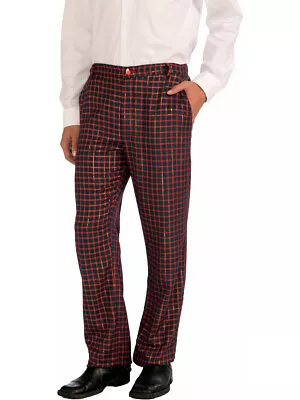 Adults Mens Christmas Plaid Trouser Pants Costume Accessory • $12.98