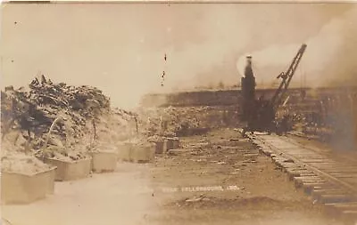 J2/ Sellersburg Indiana RPPC Postcard C1910 Quarry Railroad Shovel  93 • $26.64