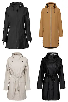 £79.99 • Buy Ilse Jacobsen Hornbæk Raincoat Hooded Belted Waterproof Designer 3/4 Jacket Coat