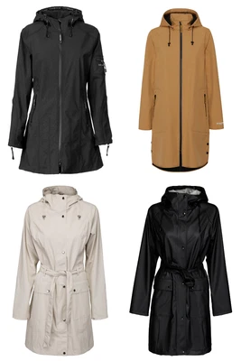 £79.99 • Buy Ilse Jacobsen Hornbæk Raincoat Hooded Belted Waterproof Designer 3/4 Jacket Coat