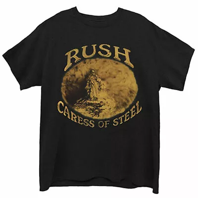 Rush Caress Of Steel Black T-Shirt NEW OFFICIAL • £16.39