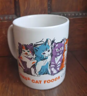 Iams Cat Food 10 Oz Coffee Mug Colorful Kittens Tea Cup Good For Life Vintage • $12.98